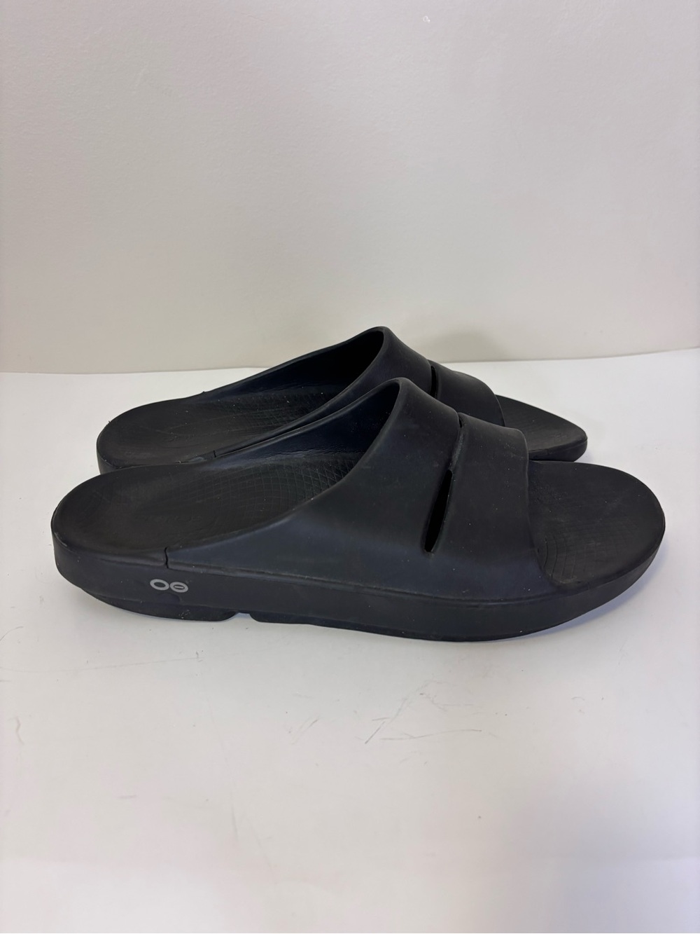 OOFOS Men's Black Recovery Slide Comfort Sandals 12